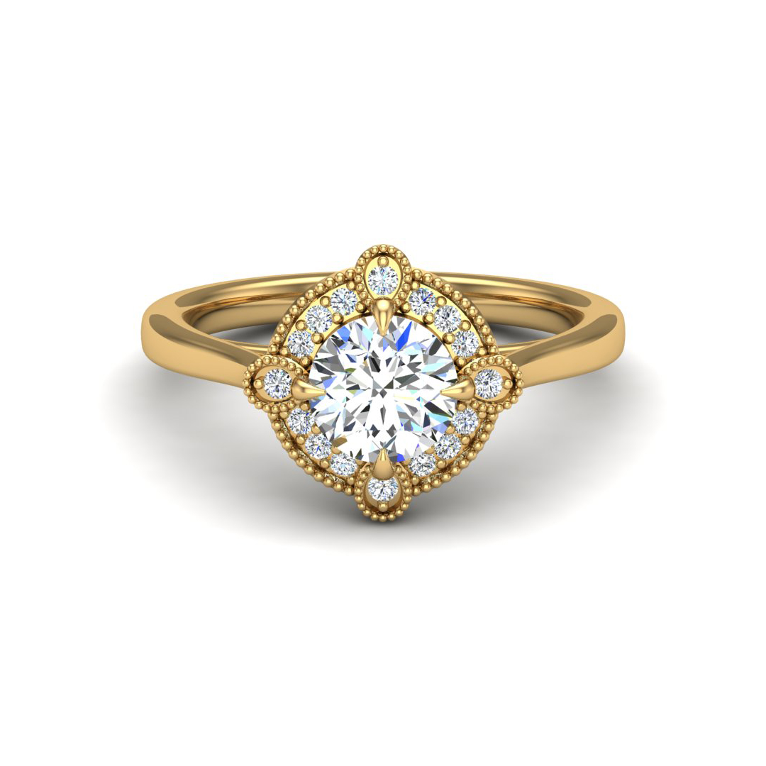 Amari Halo Engagement Ring